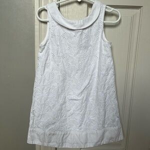 Janie and Jack little girls white eyelet dress size 4